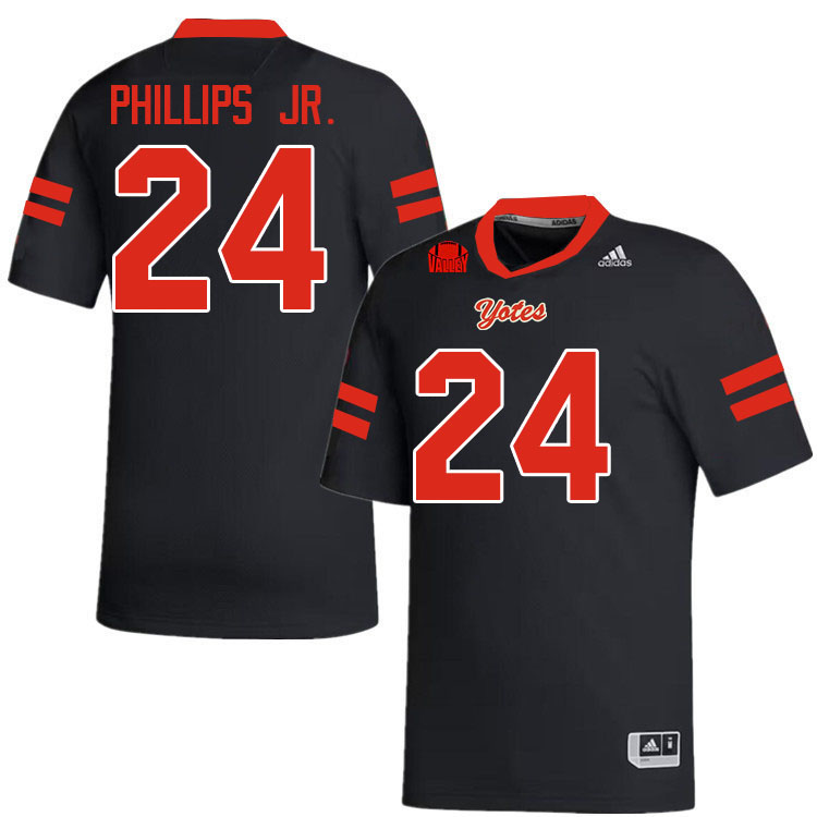 South Dakota Coyotes #24 L.J. Phillips Jr. College Football Jerseys,Uniforms-Black